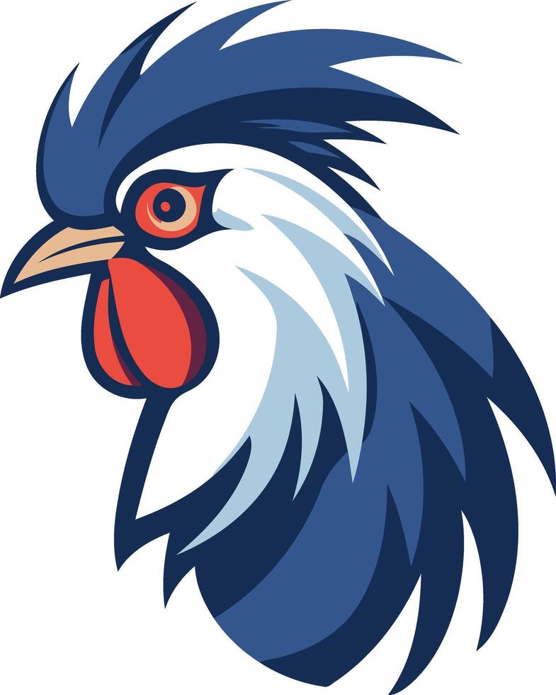 Rooster Head Mascot Illustration vector
