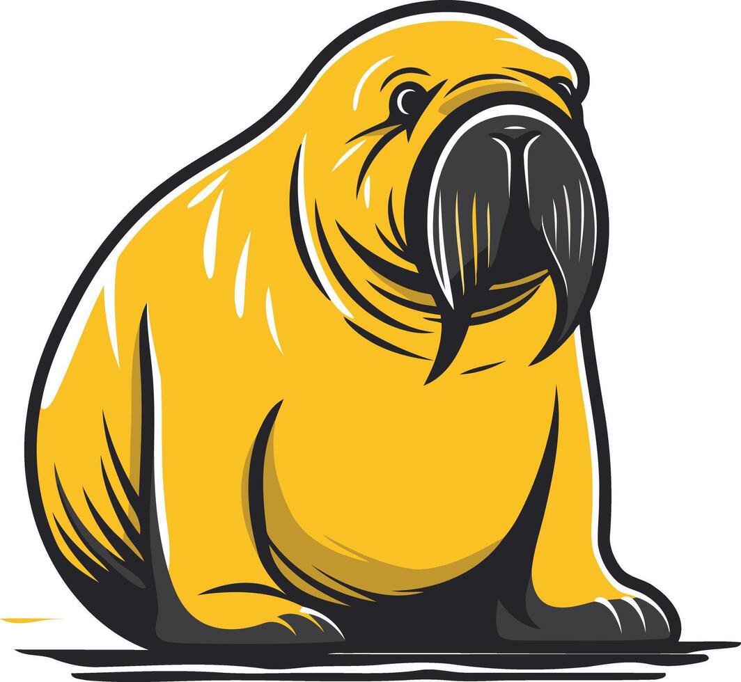 Cartoon Walrus Illustration vector
