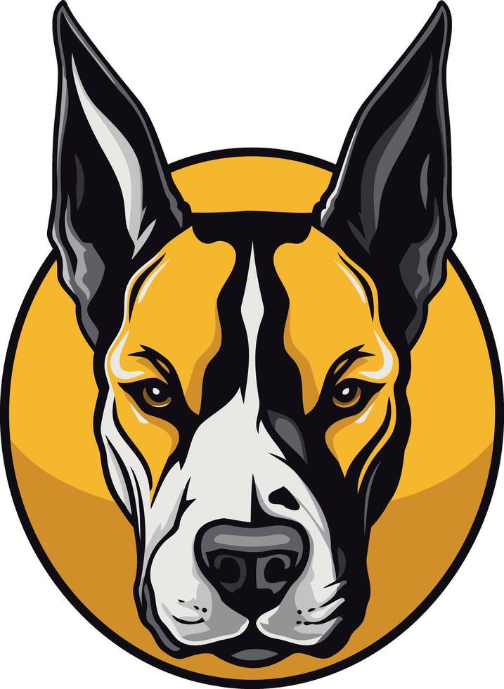 A fierce and powerful dog head logo, perfect for businesses and brands seeking a bold and confident image vector