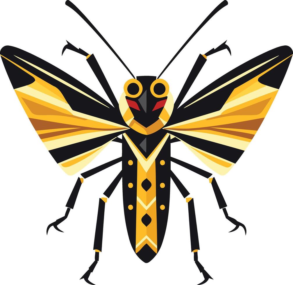 Geometric Abstract Insect Illustration vector