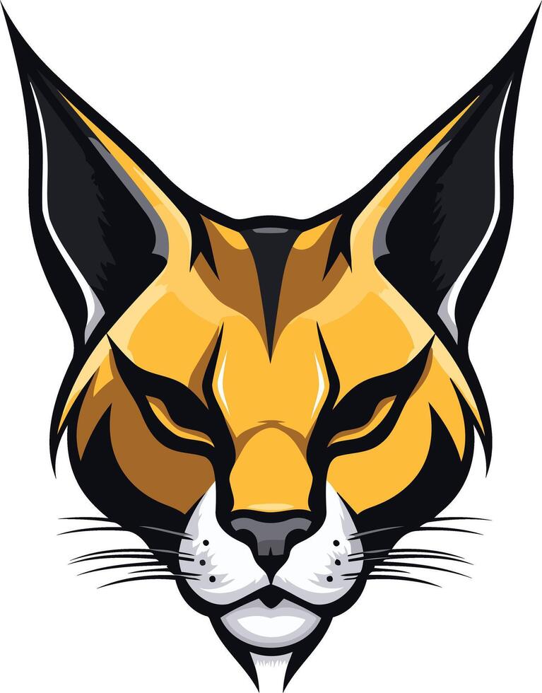 Fierce Bobcat Mascot Head vector