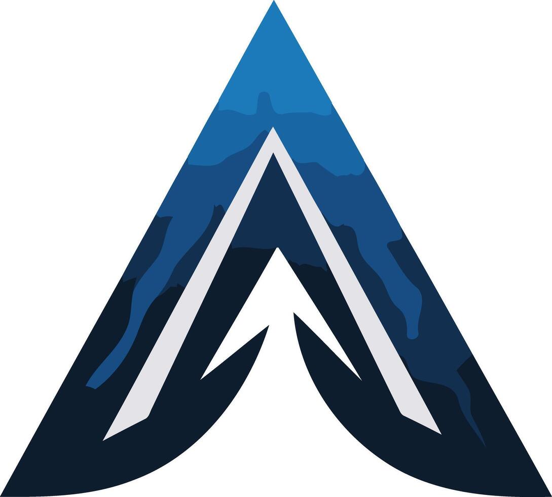 Abstract Geometric Logo with Blue and White Color Scheme vector