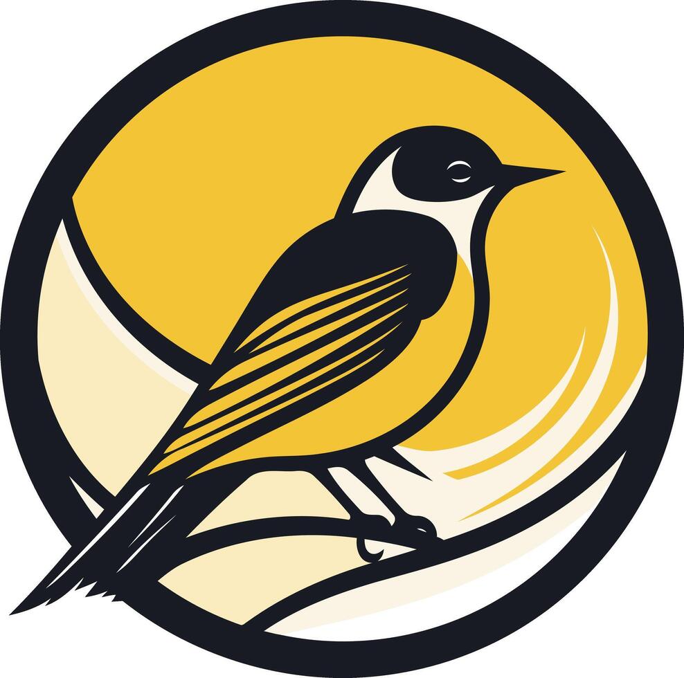 Bird in a Circle Logo Design vector