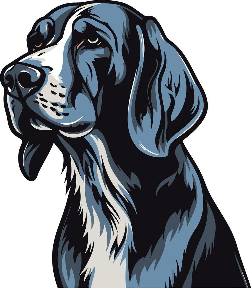 Portrait of a German Shorthaired Pointer vector
