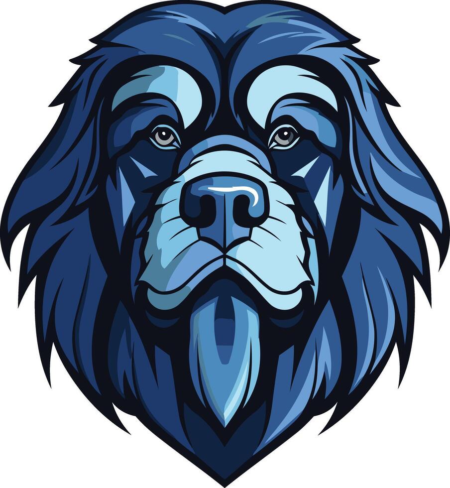 Blue Dog Portrait vector