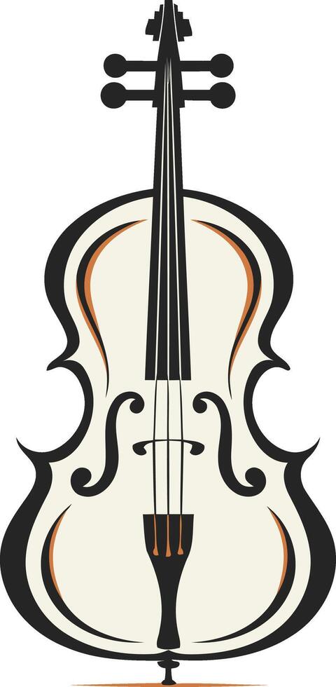 A simple yet elegant illustration of a cello, perfect for music related projects vector