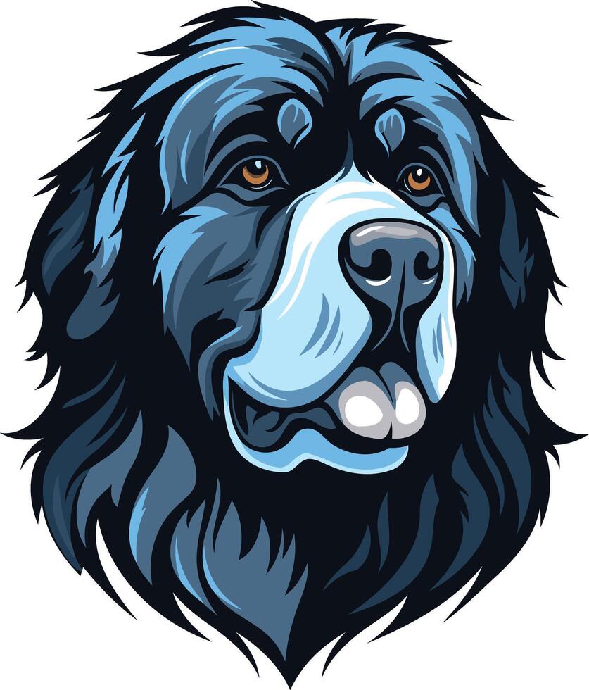 Portrait of a Friendly Bernese Mountain Dog vector