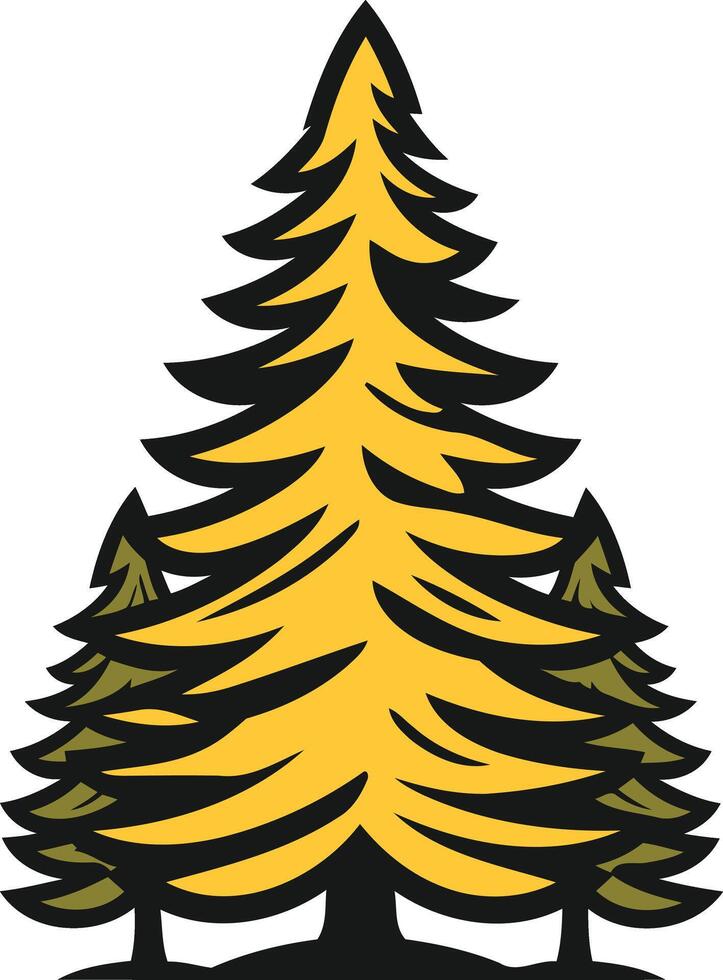 Three Pines Illustration vector