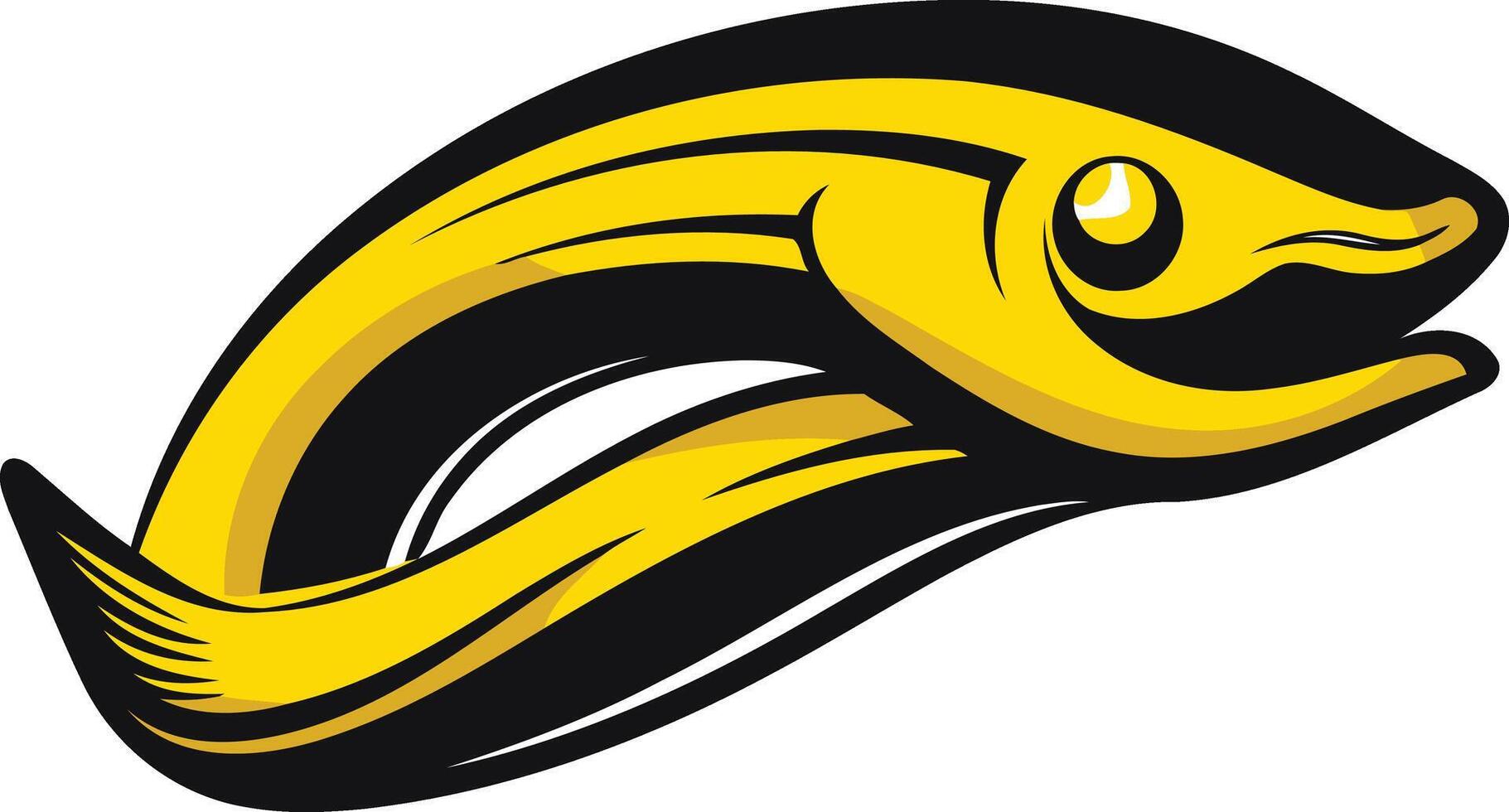 Yellow Fish Mascot Logo Design vector
