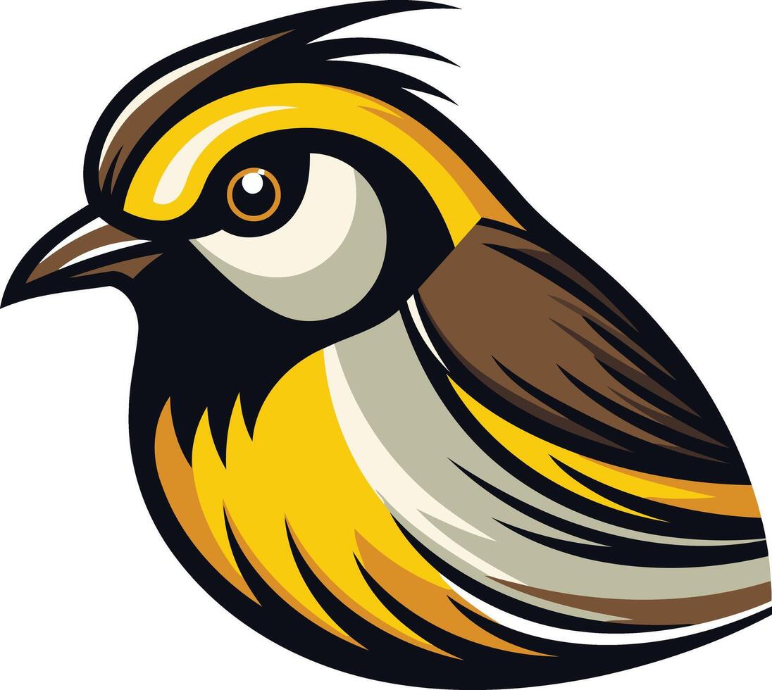 A vibrant and detailed illustration of a bird's head, perfect for logo design, branding, or nature-themed projects vector