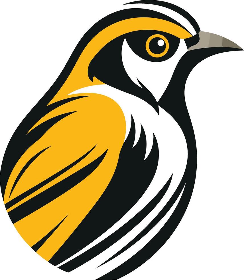Bold and stylized illustration of a bird's head, perfect for logos, branding, and nature-themed designs vector