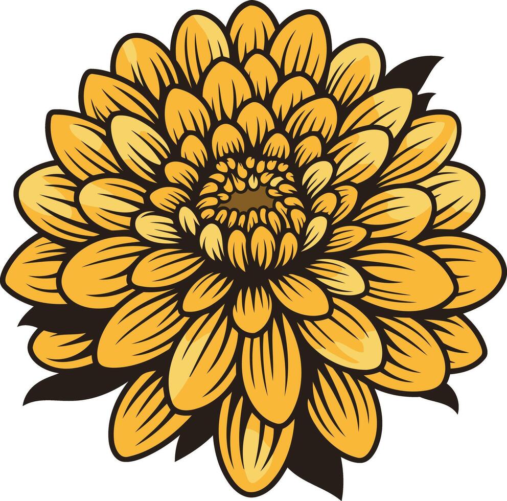 Illustration of a Yellow Flower vector