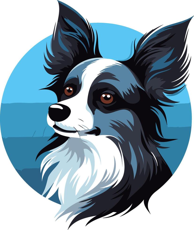 A charming illustration of a long-haired chihuahua, perfect for pet-related designs, websites, and social media vector