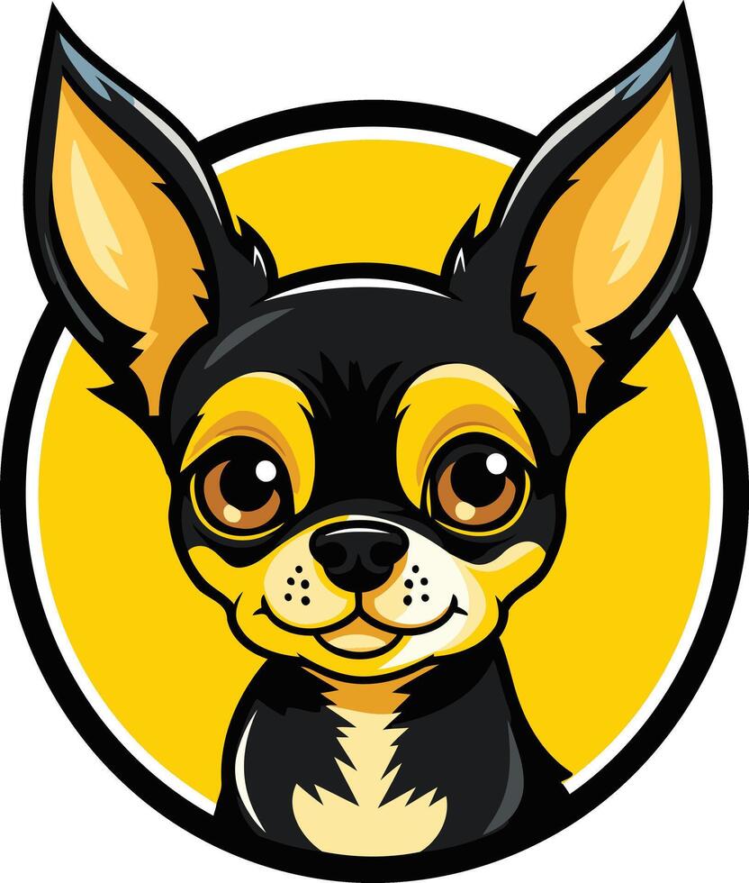 Cartoon Illustration of a Cute Chihuahua vector