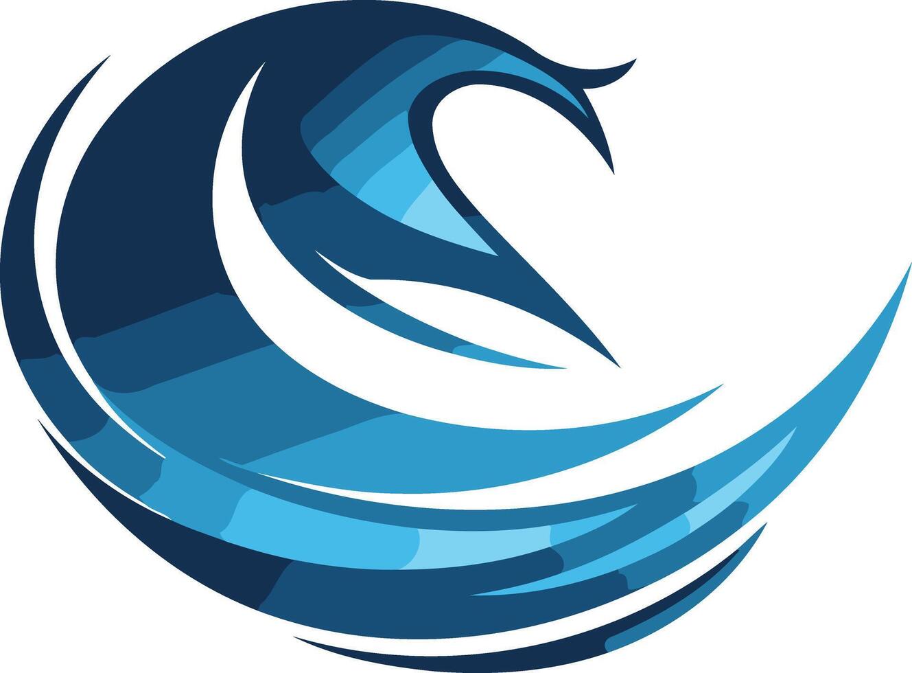 Abstract Blue Wave Design vector