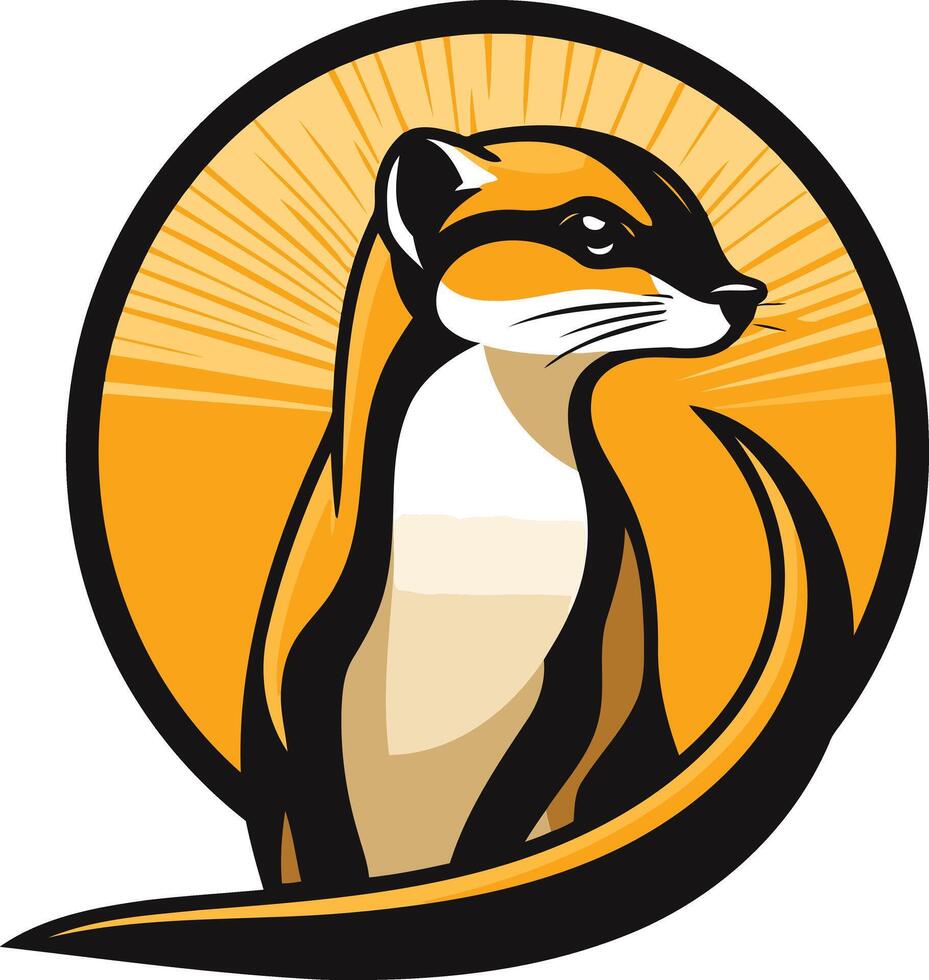 Weasel Mascot Logo Design vector