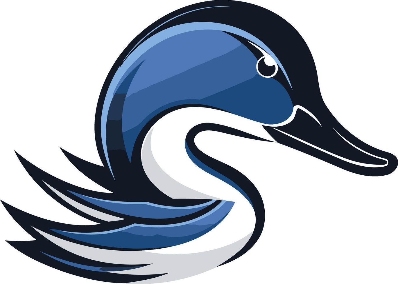 Blue Duck Mascot Logo vector