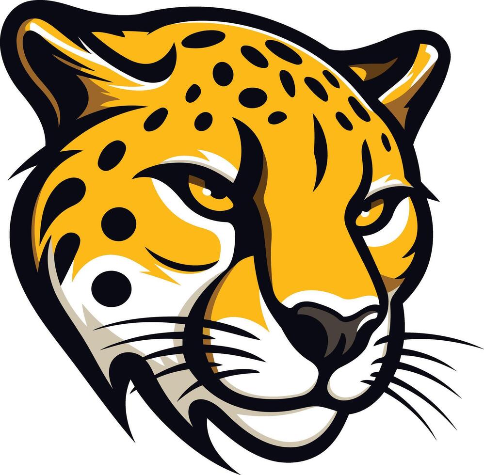 Cheetah Head Mascot Illustration vector