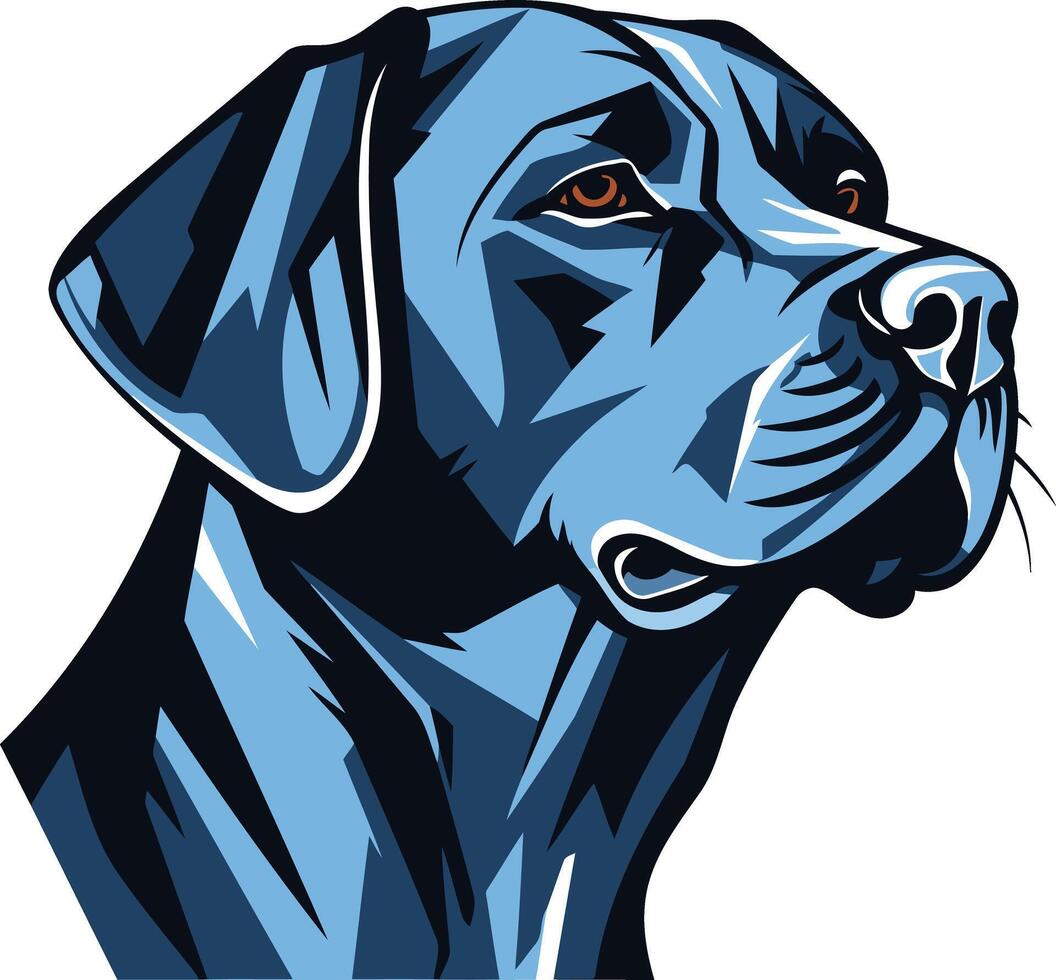 Blue Labrador Retriever Portrait vector