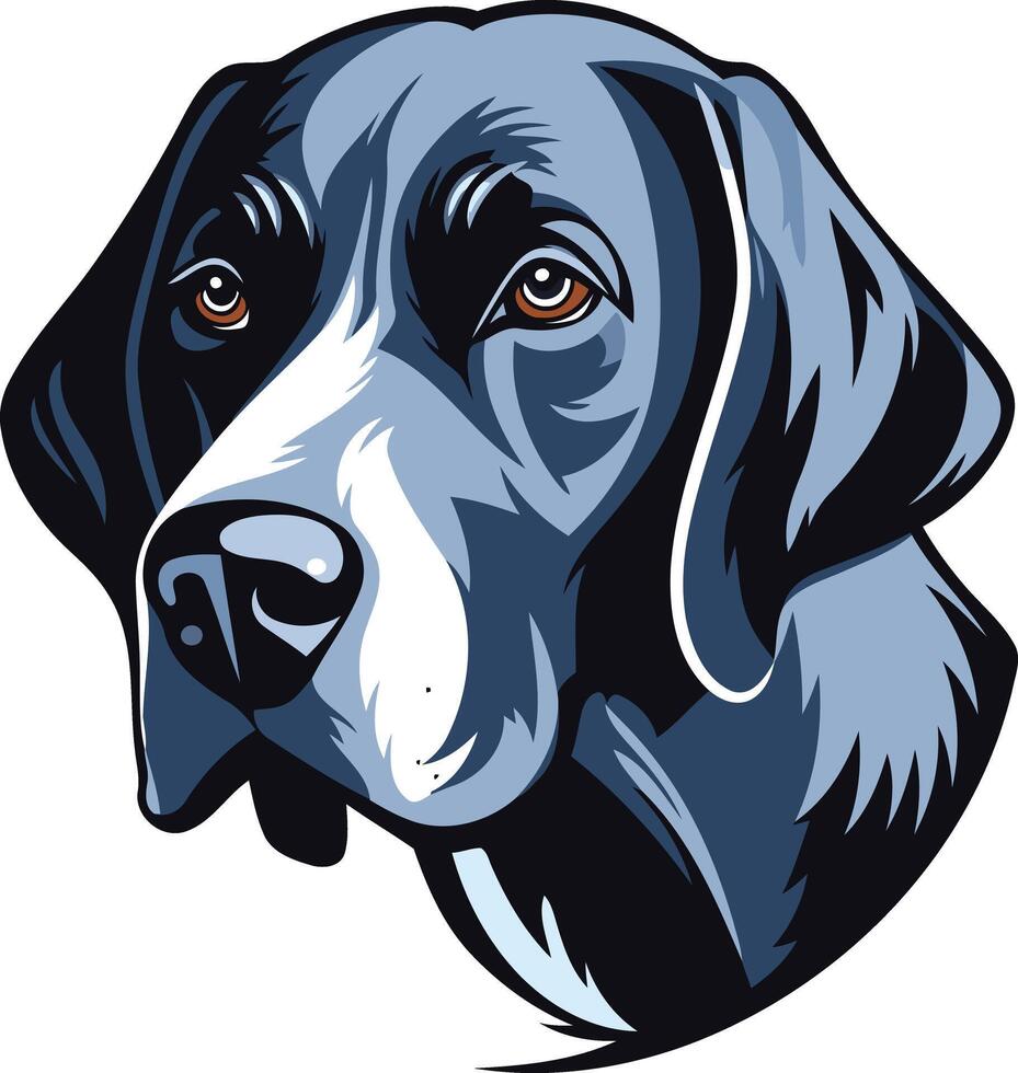 Portrait of a German Shorthaired Pointer vector