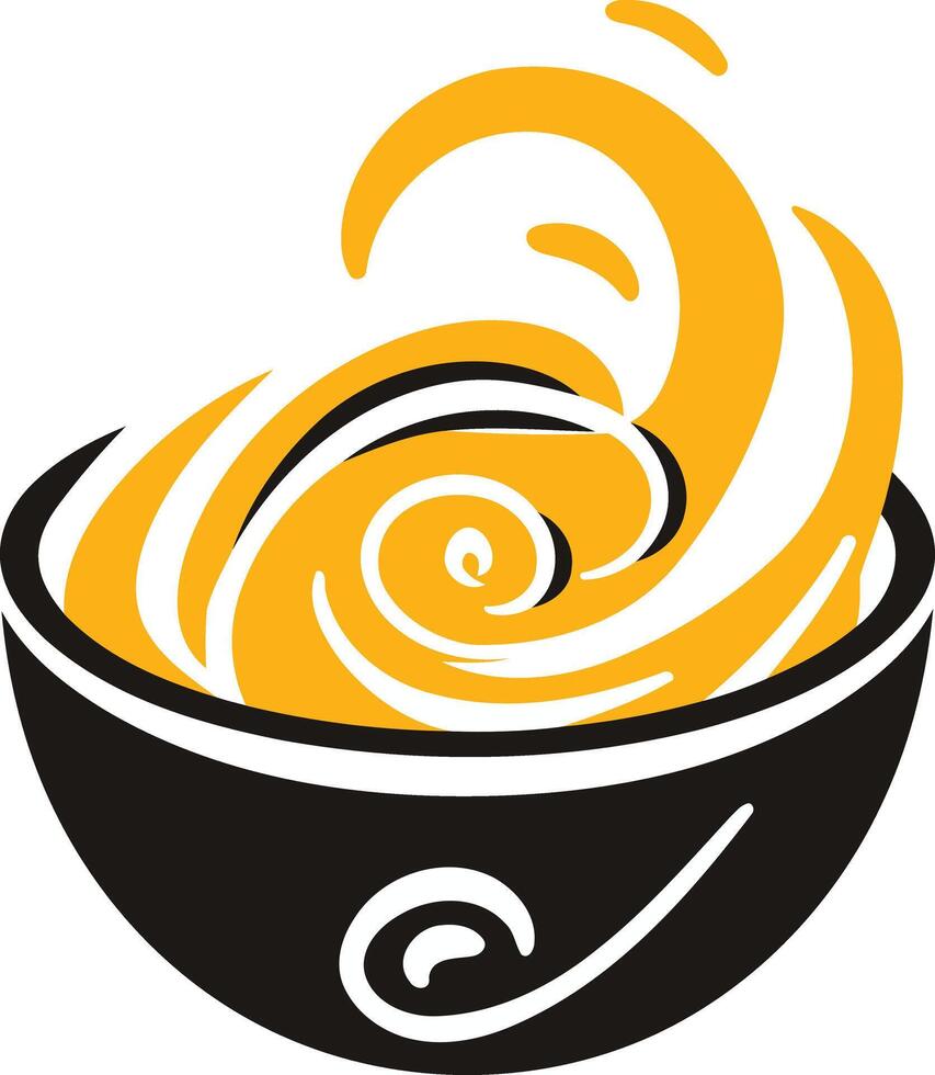Abstract Illustration of a Bowl of Soup vector