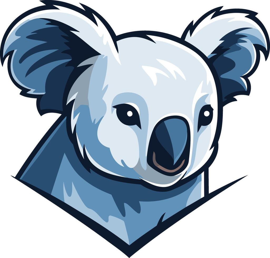 A Close-Up Portrait of a Koala Bear vector