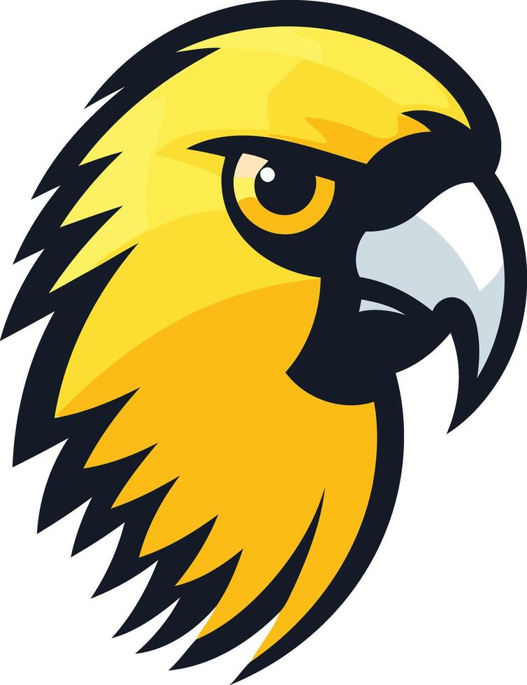 Golden Hawk Mascot Head Illustration vector