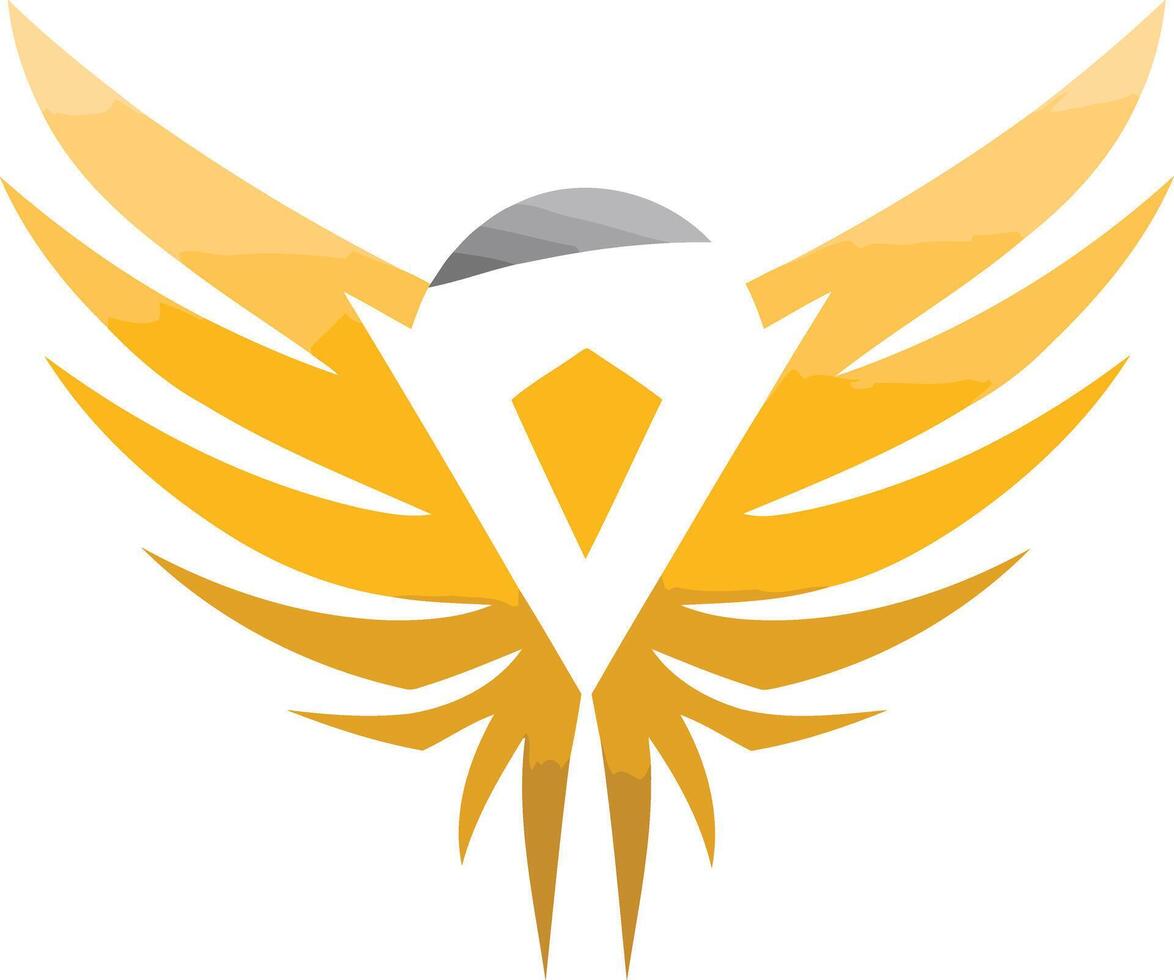 Abstract Golden Wings Logo Design vector
