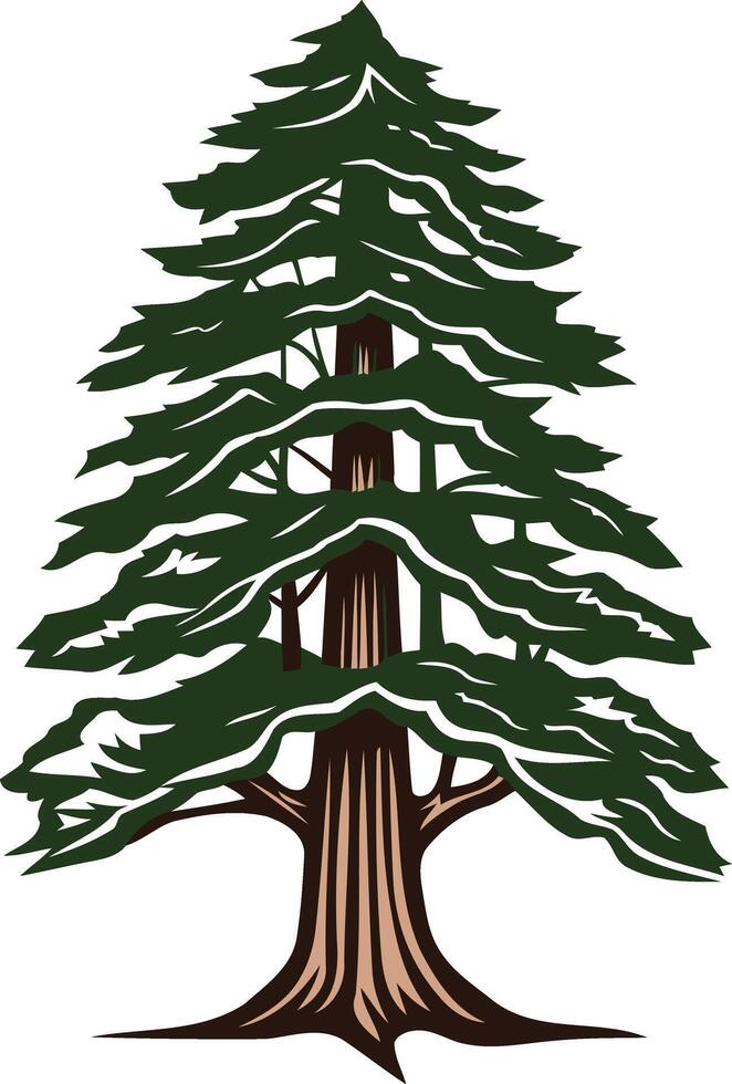 A strong, stylized evergreen tree logo, perfect for businesses promoting nature, sustainability, or growth vector