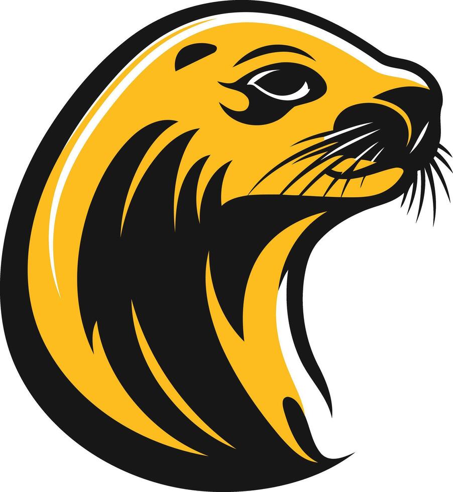 Sea Lion Head Mascot Design vector