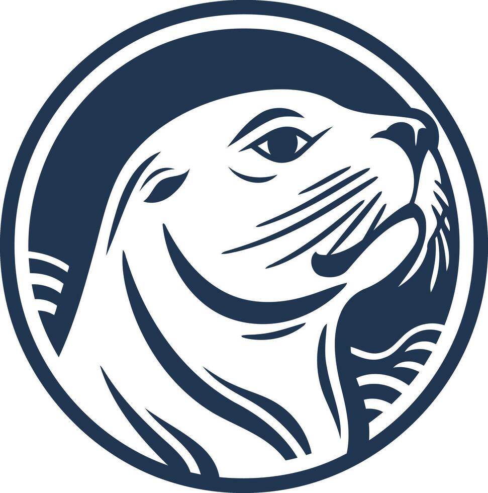 Sea Lion in a Circle vector