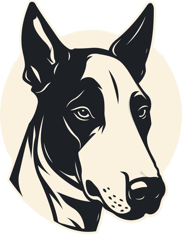 Bull Terrier Portrait Illustration vector