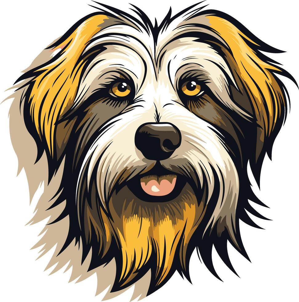 Portrait of a Happy Dog vector