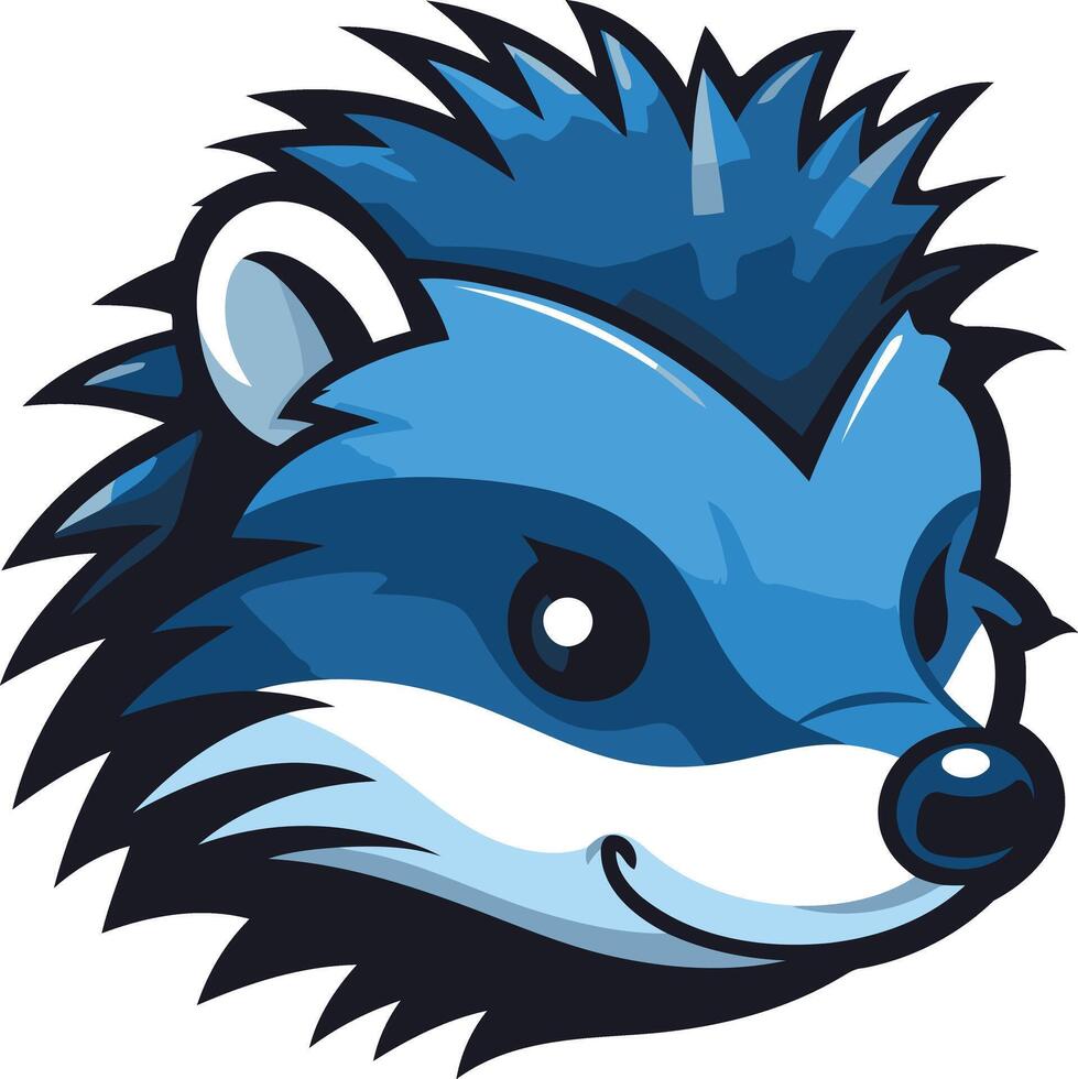 A friendly, cartoon raccoon mascot with a blue color scheme vector