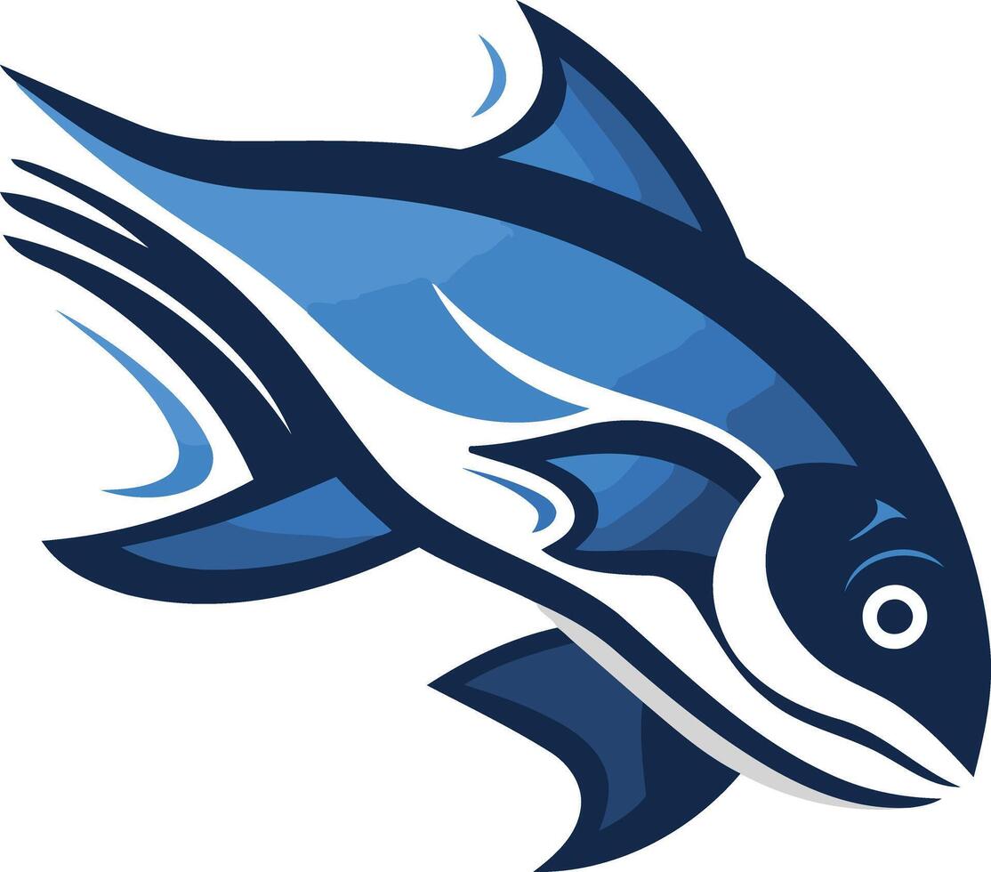 Blue Fish Logo Design vector