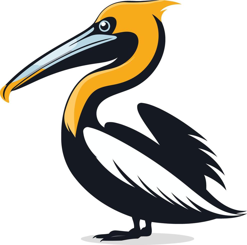 A friendly cartoon pelican, perfect for branding, children's books, or websites with a tropical theme vector