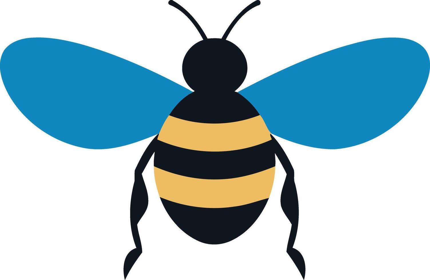 Simple and cute bee illustration, perfect for branding, websites, or social media vector