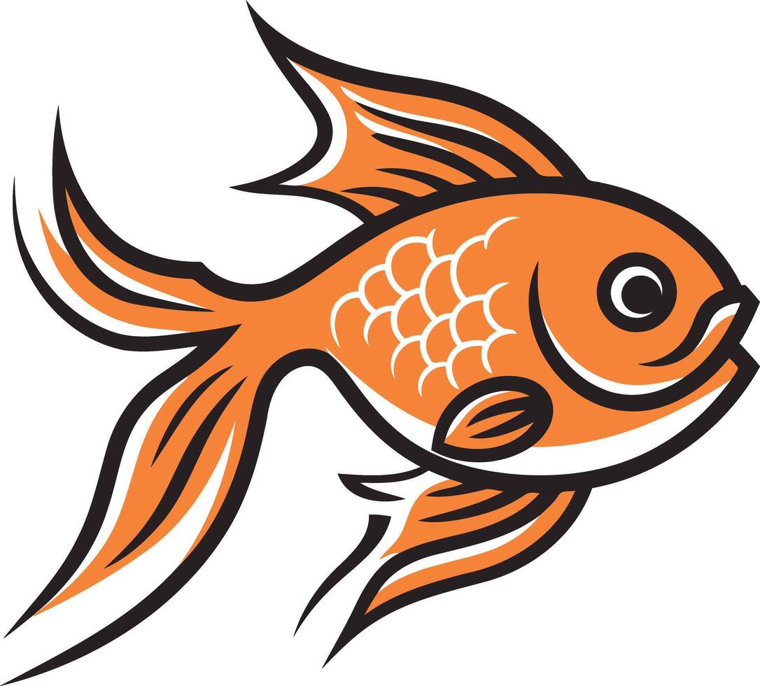 Orange Fish Illustration vector