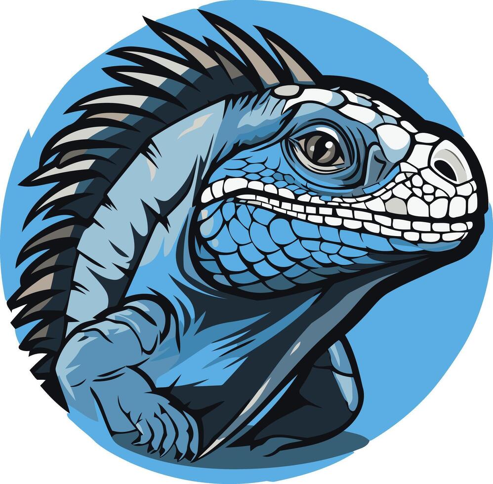 Blue Iguana Illustration vector