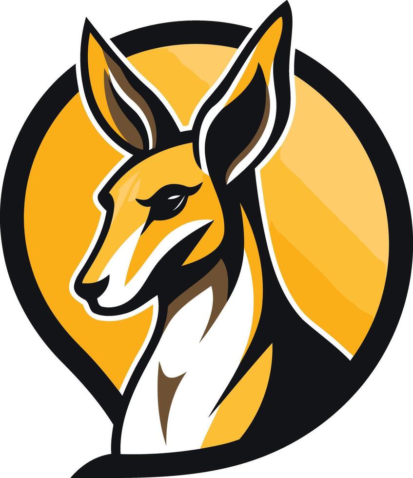 Kangaroo Mascot Logo Design vector