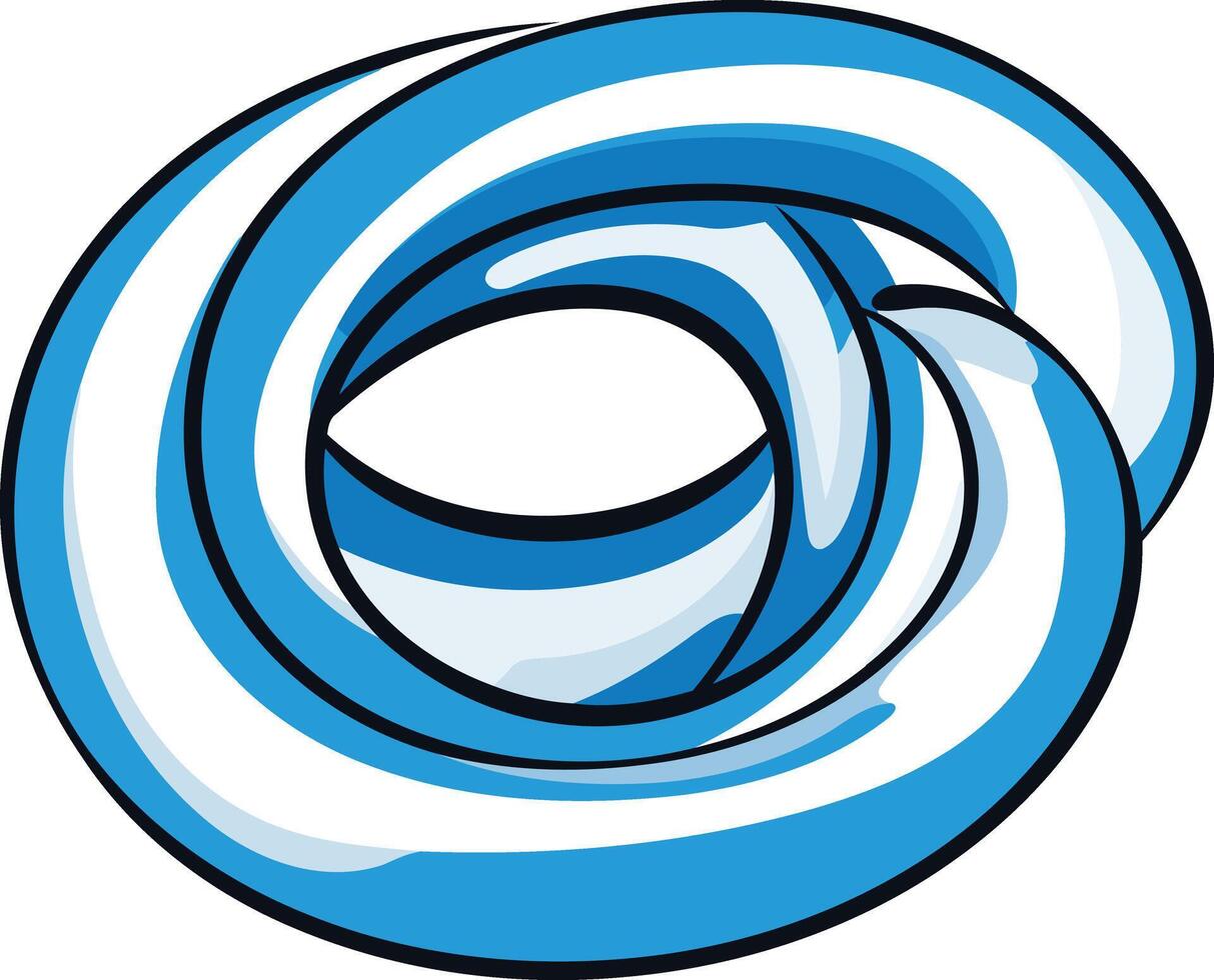 Abstract blue and white interlocking rings logo design vector