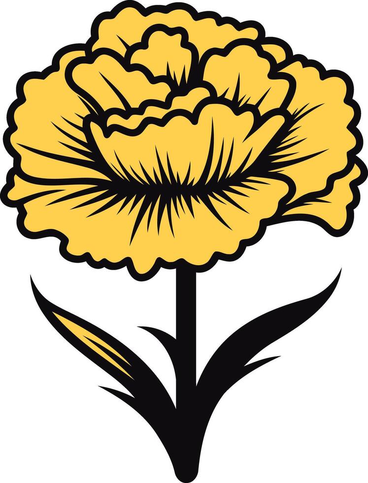 Yellow Carnation Illustration vector