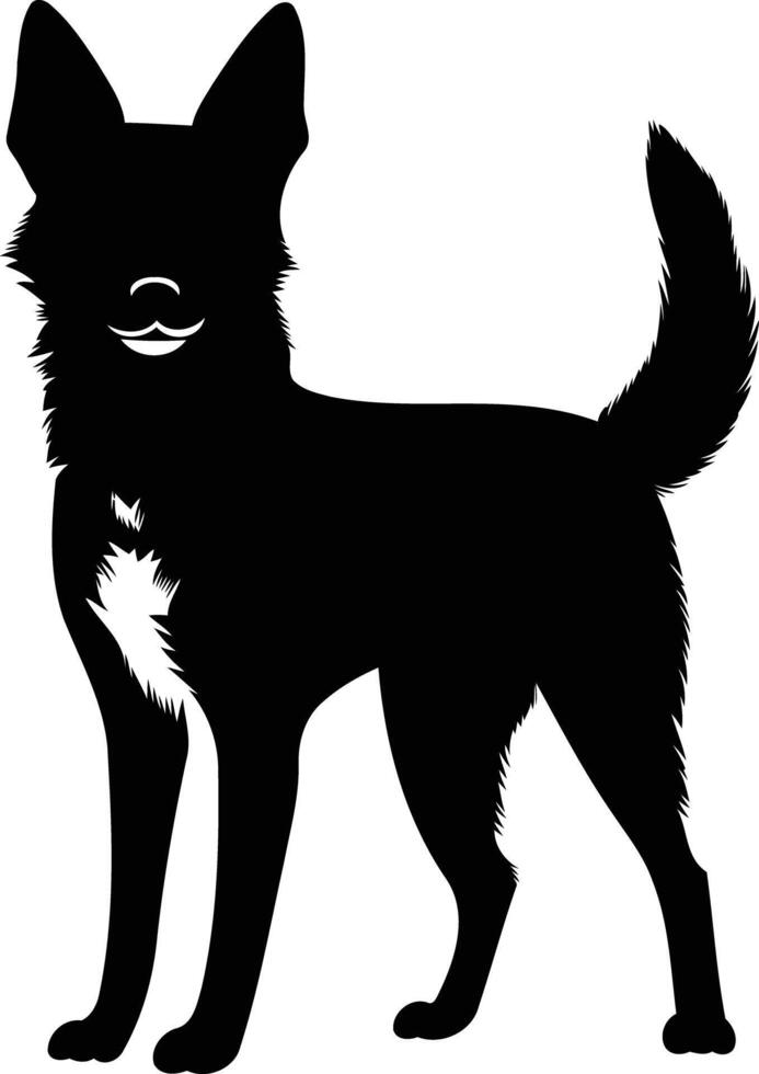 A sleek and stylish silhouette of a dog in a standing pose vector
