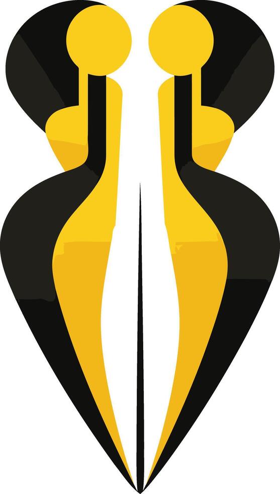 Abstract Geometric Design in Black, Yellow and White vector