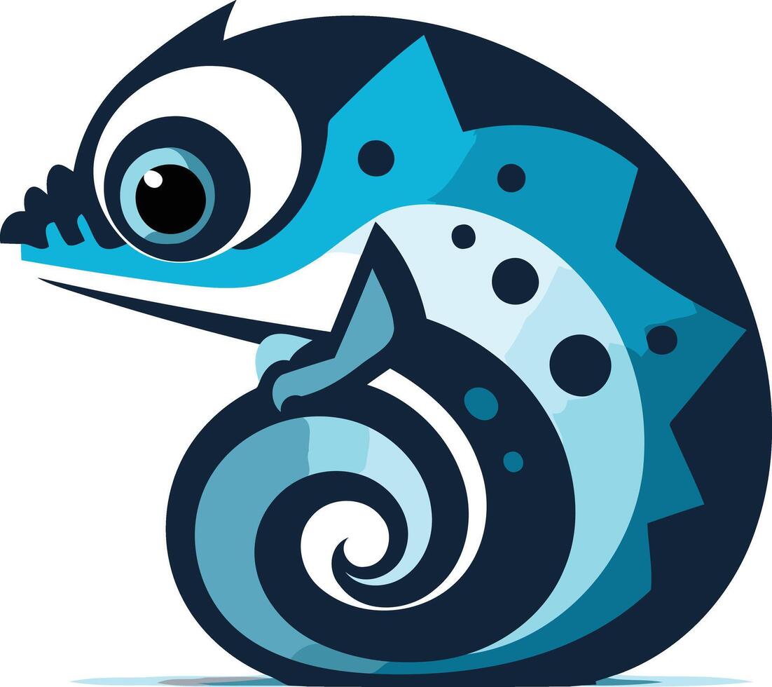 Blue Chameleon Illustration vector