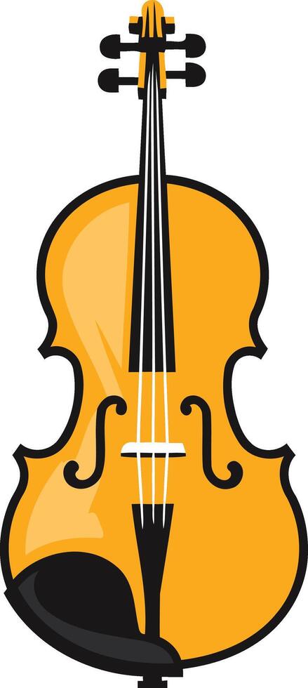 A simple, stylized illustration of a violin, perfect for use in music related projects vector