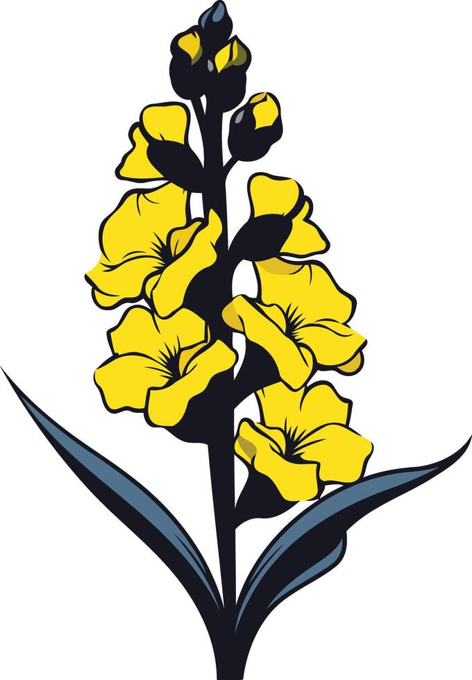 Elegant Yellow Flower Illustration vector