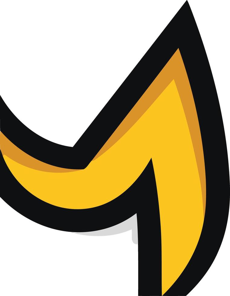 Abstract Yellow and Black Arrow Design vector