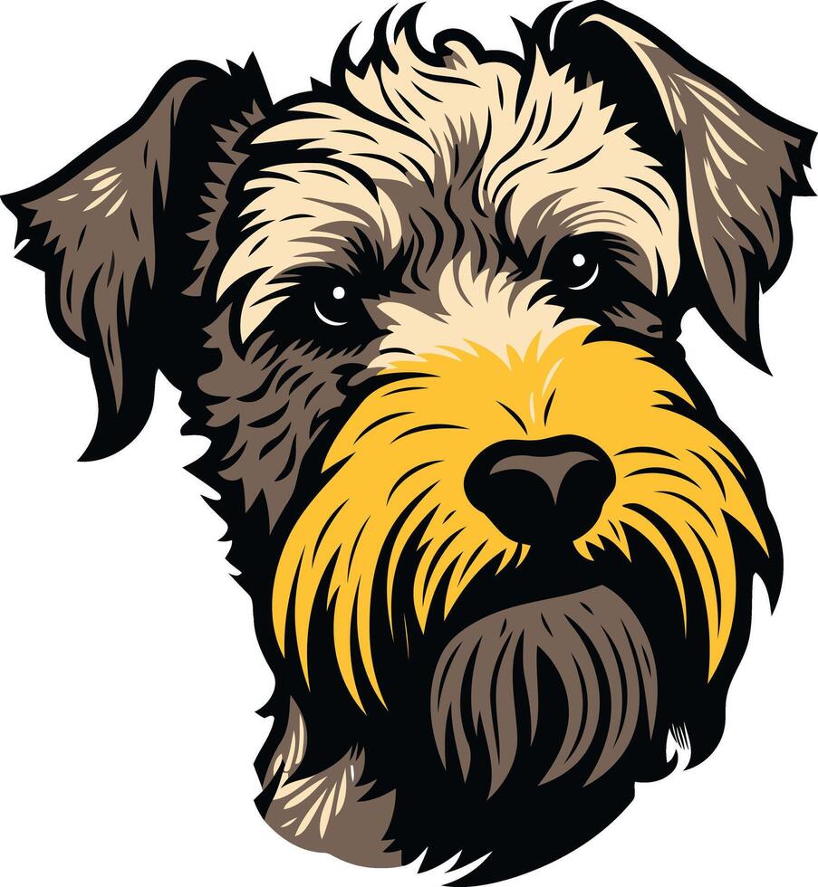Close-Up Portrait of a Terrier vector