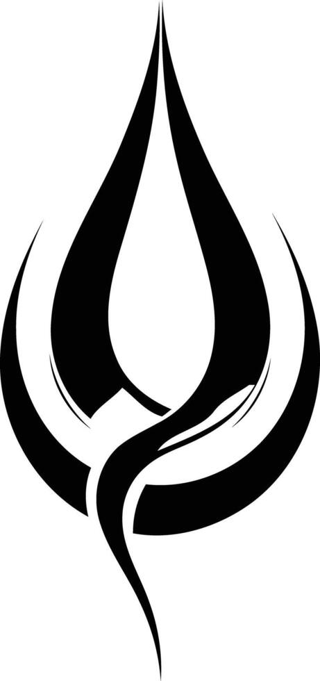 Abstract teardrop logo design, perfect for a modern, minimalist brand vector